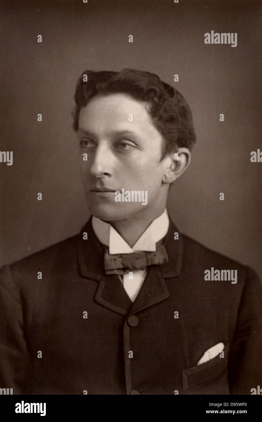 Johnston Forbes-Robertson (1853-1937) l'attore inglese, considerato per essere leader nella frazione della sua giornata. Un membro di Henry Irving la compagnia teatrale. Il suo primo grande successo era in "l' irrazionale da Arthur Wing Pinero (1889). Da 'l'Armadio Portrait Gallery" (London, 1890-1894). Woodburytype dopo la fotografia di W & D Downey. Foto Stock