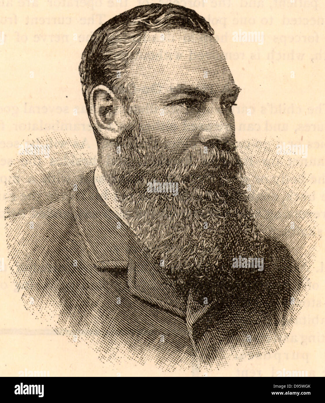 William Gilbert ("W G') Grazia (1848-1915) inglese di prima classe cricketer e medico, nato a Downend vicino a Bristol. La sua carriera durò dal 1864-1908. Incisione da 'Cassell la famiglia Magazine' (Londra, 1891). Foto Stock