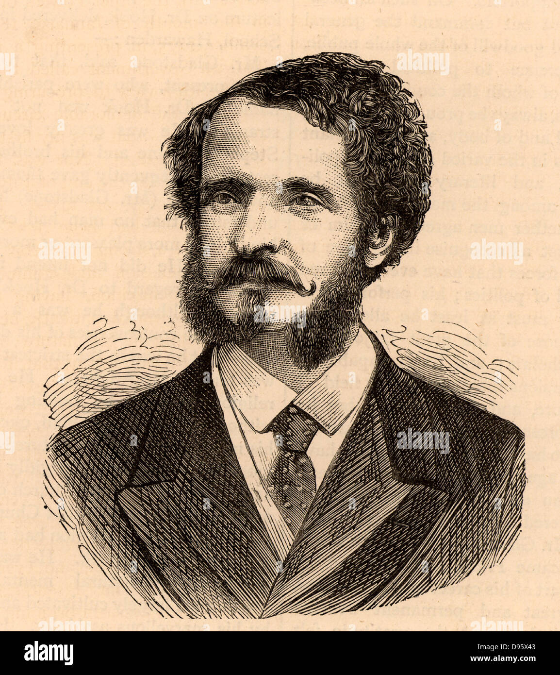 Conte Giulio Andrassy (1823-1890) statista ungherese, sostenitore di Kossuth e la lotta per l'indipendenza (1848-1849). In esilio fino al 1858; Il Primo Ministro di Ungheria 1867. Incisione c1880. Foto Stock