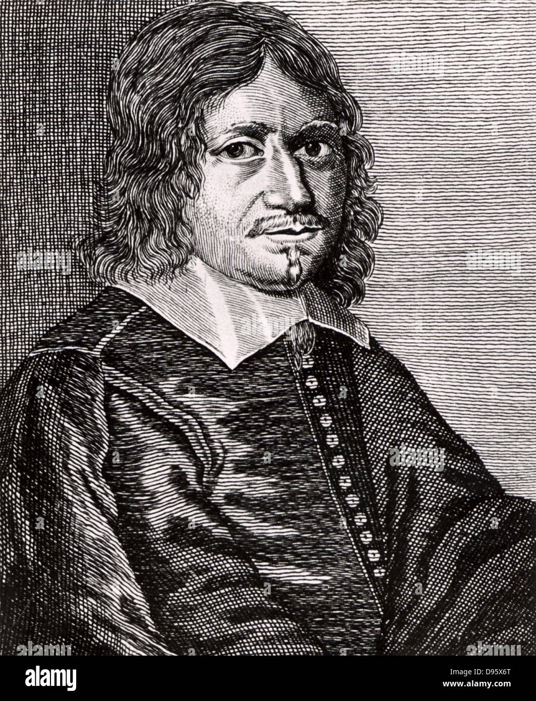 Johannes Borgesius (1618-1652), Olandese matematico, astronomo e insegnante. Incisione da da "Icones Virorum' da Friedrich Roth-Scholtz (Norimberga, 1725). Foto Stock