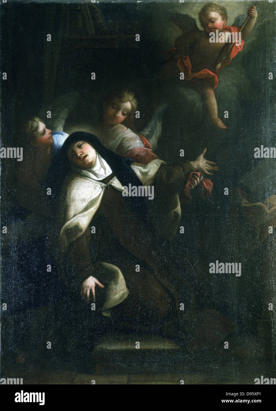 Santa Teresa (Santa Teresa di Avila (1515-1582) mistico spagnolo e saint hanno riformato Carmellite ordine. L'artista Thomas Blanchet (1614-1689), storico francese pittore. Foto Stock