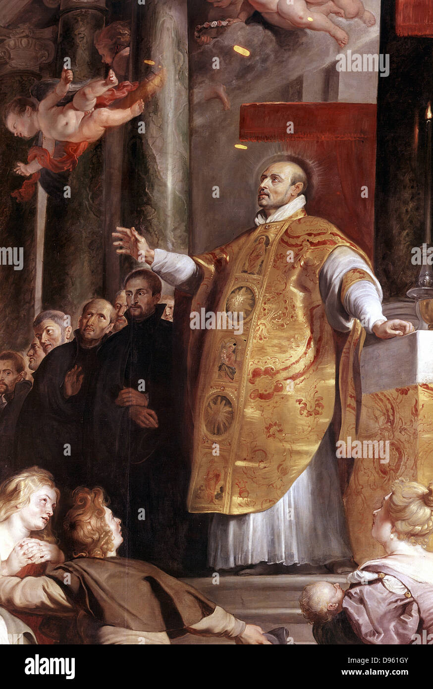 Sant Ignazio di Loyola ( Inigo Lopez de Rocalde 1491-1556) soldato spagnolo, fondatore dei gesuiti. Quadro di Rubens. Kunsthistorisches Museum di Vienna Foto Stock