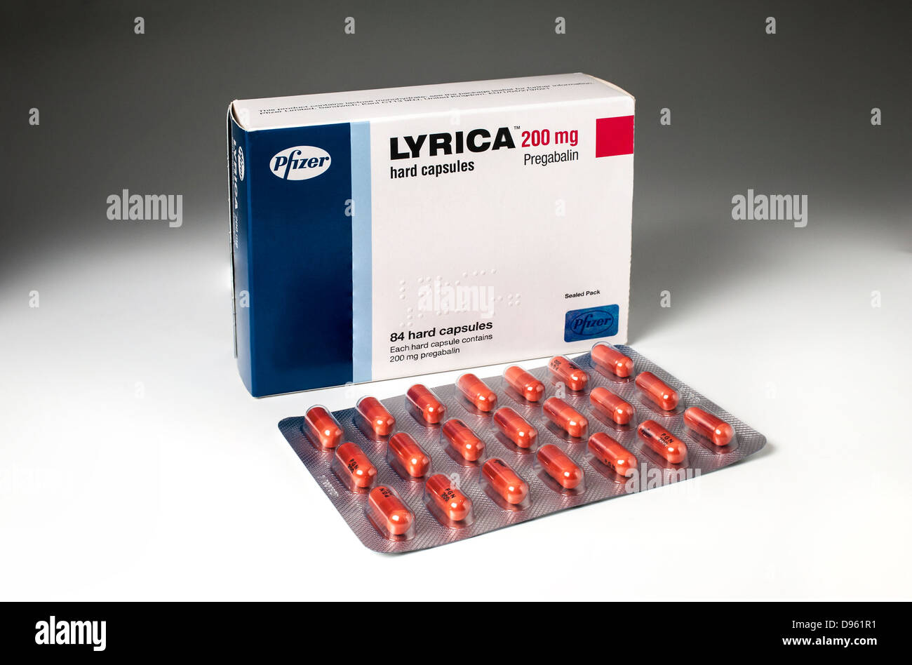 Antidolorifici capsule di LYRICA Foto Stock