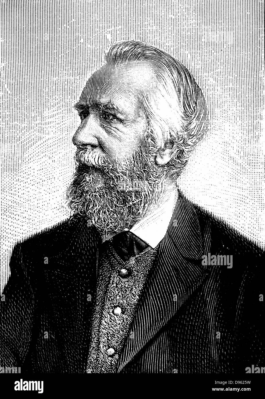 Ernst Haeckel (1834-1919) uno zoologo tedesco ed evoluzionista. Ricapitolazione teoria "ontologia ricapitola phylogeny'. Incisione su legno. Foto Stock