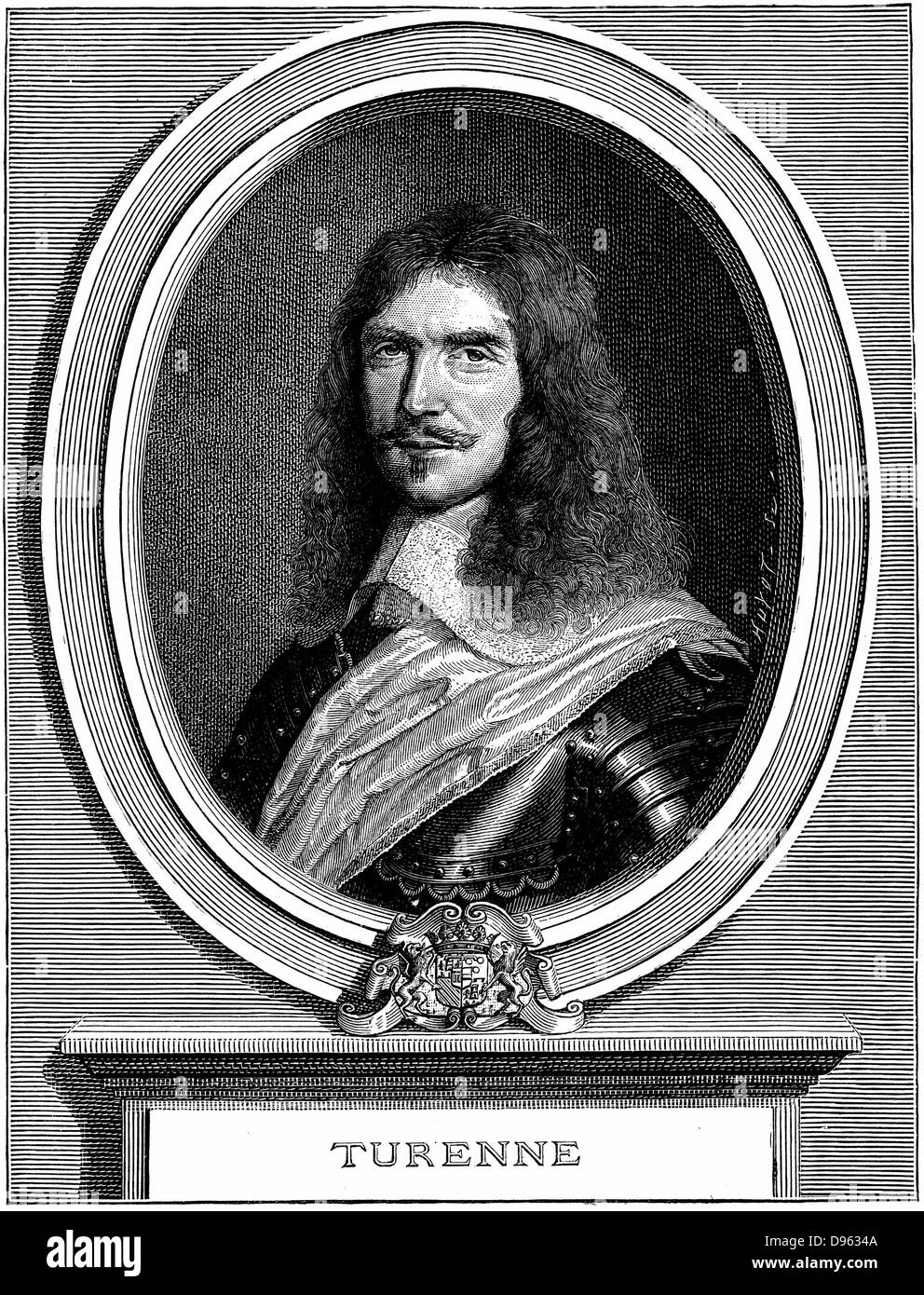 Henri de la Tour d'Auvergne, Vicomte de Turenne (1611-75). Soldato protestante. Il maresciallo di Francia. Trenta anni di guerra. Dopo un incisione a Nanteuil. Foto Stock