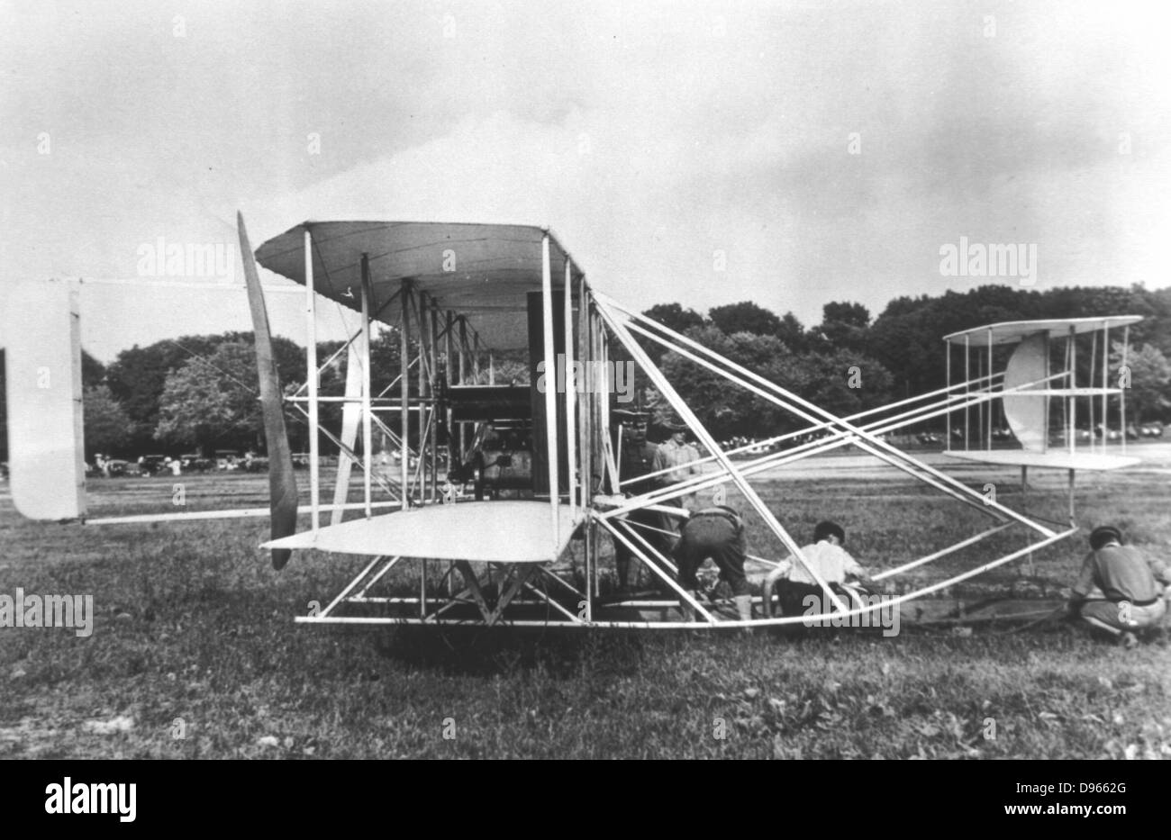 Fratelli Wright' Flyer militare del 1909. Fotografia. Foto Stock