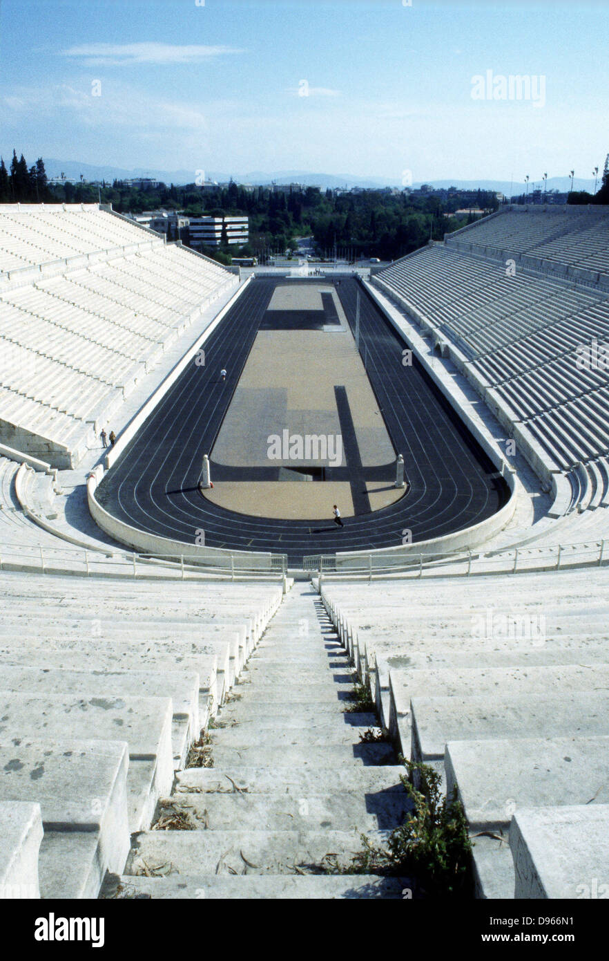 Stadio olimpico di Atene, restaurata nel 1896 Foto Stock
