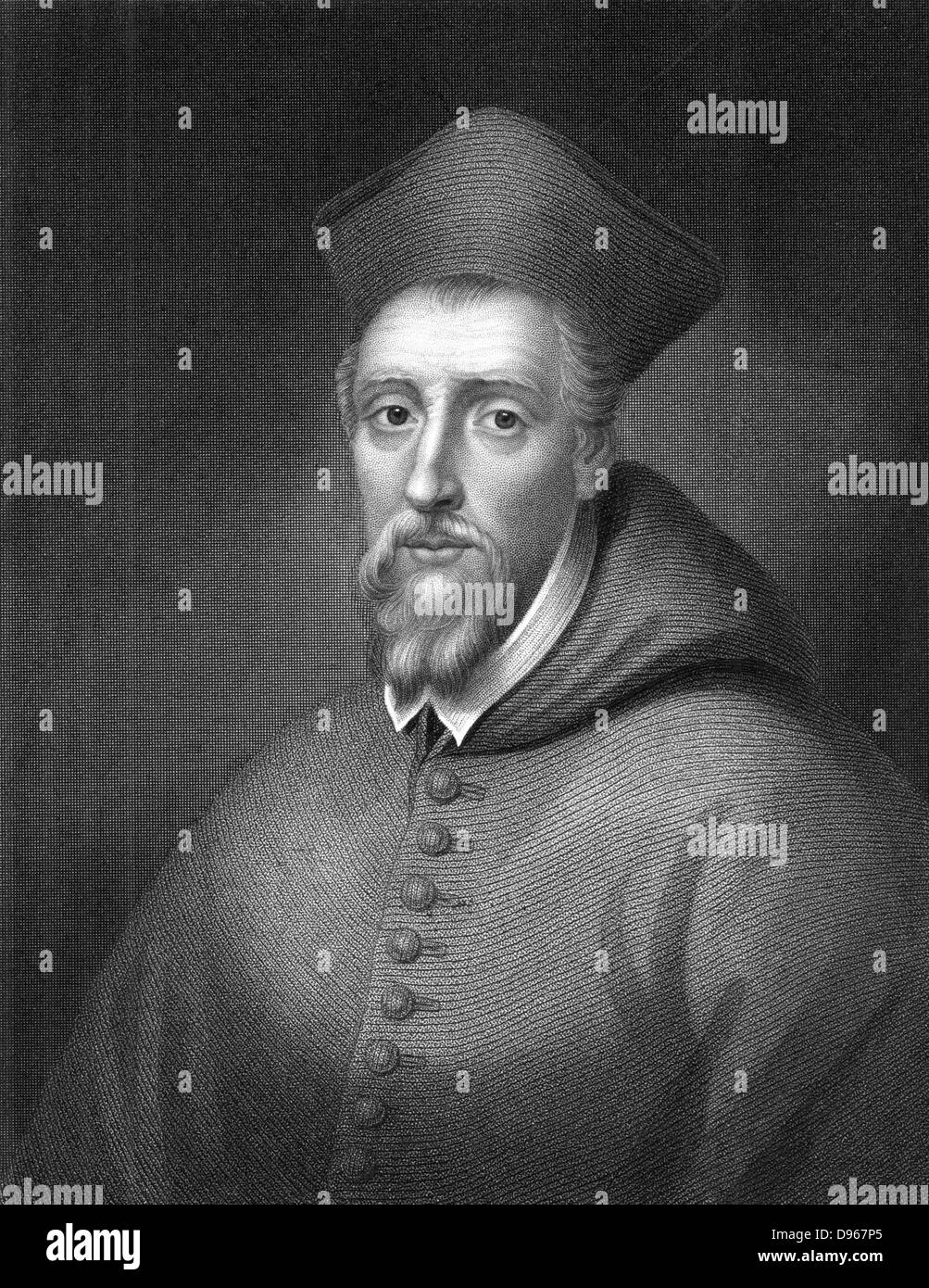 William Allen (1532-1594) prelato inglese; creato cardinale 1587. Sulla adesione di Elizabeth Mi sono recato in esilio. Fondata collegi inglesi a formare i missionari a riconvertire Inghilterra del Cattolicesimo Romano. Morì a Roma. Incisione Foto Stock