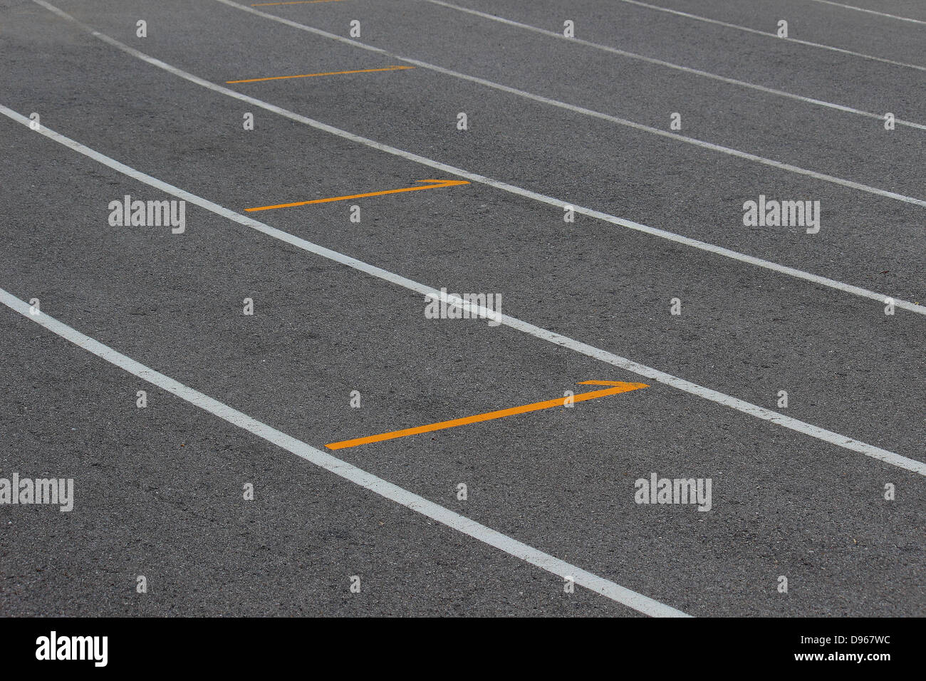 Pista di atletica Foto Stock