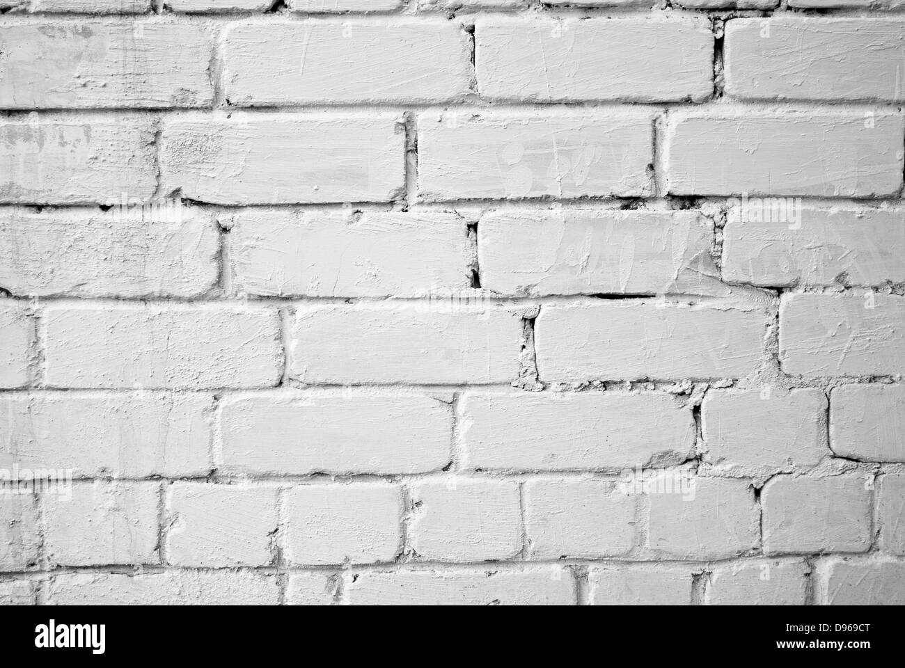 Vintage White brickwall sfondo Foto Stock