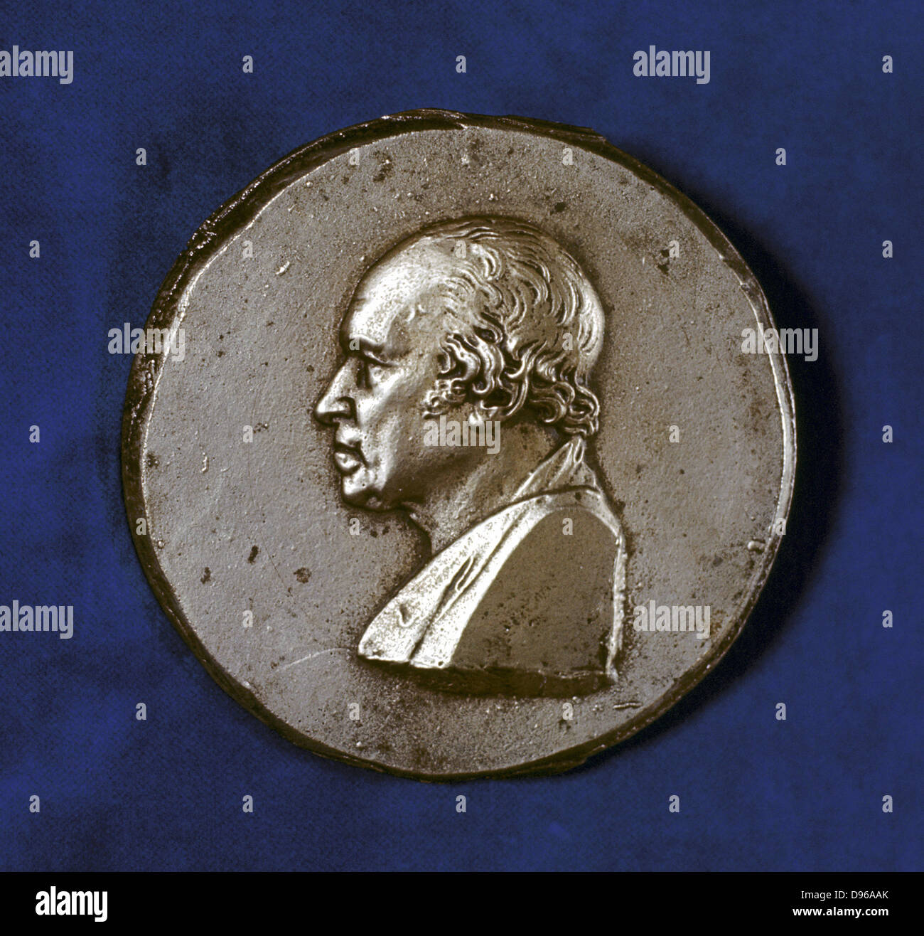 James Watt (1736-1819) Scottish ingegnere e inventore. La condensazione di vapore motore. Ritratto dalla medaglia commemorativa Foto Stock