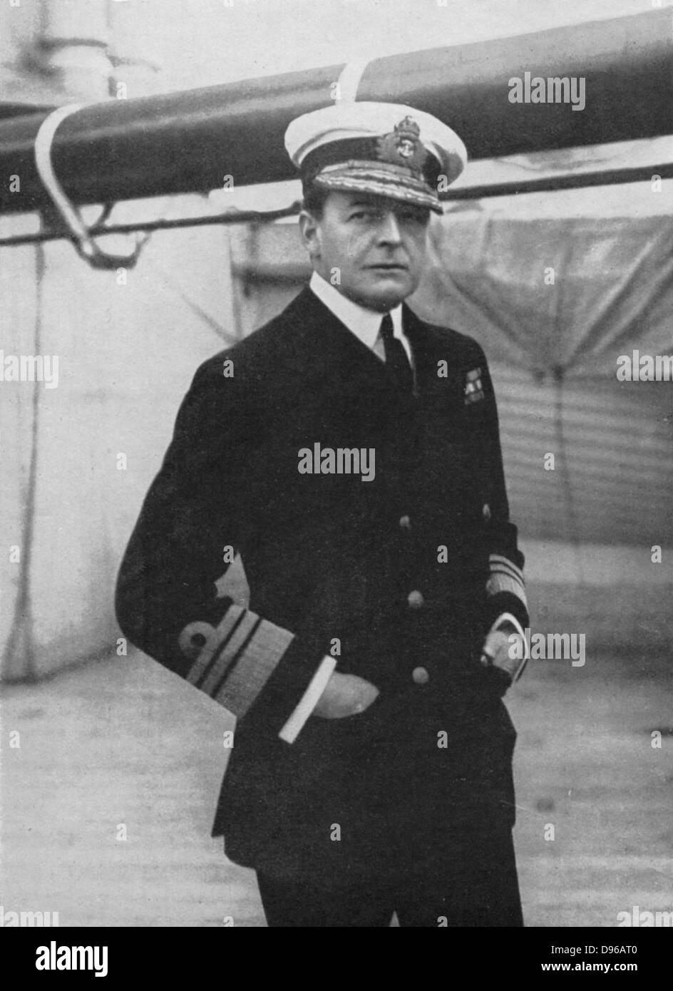 David Beatty, primo Earl Beatty (1871-1936) British naval commander, la Prima Guerra Mondiale; la battaglia dello Jutland, 31 maggio 1916; il Comandante in Capo della Flotta Grand 1916; primo signore del mare 1919 Foto Stock