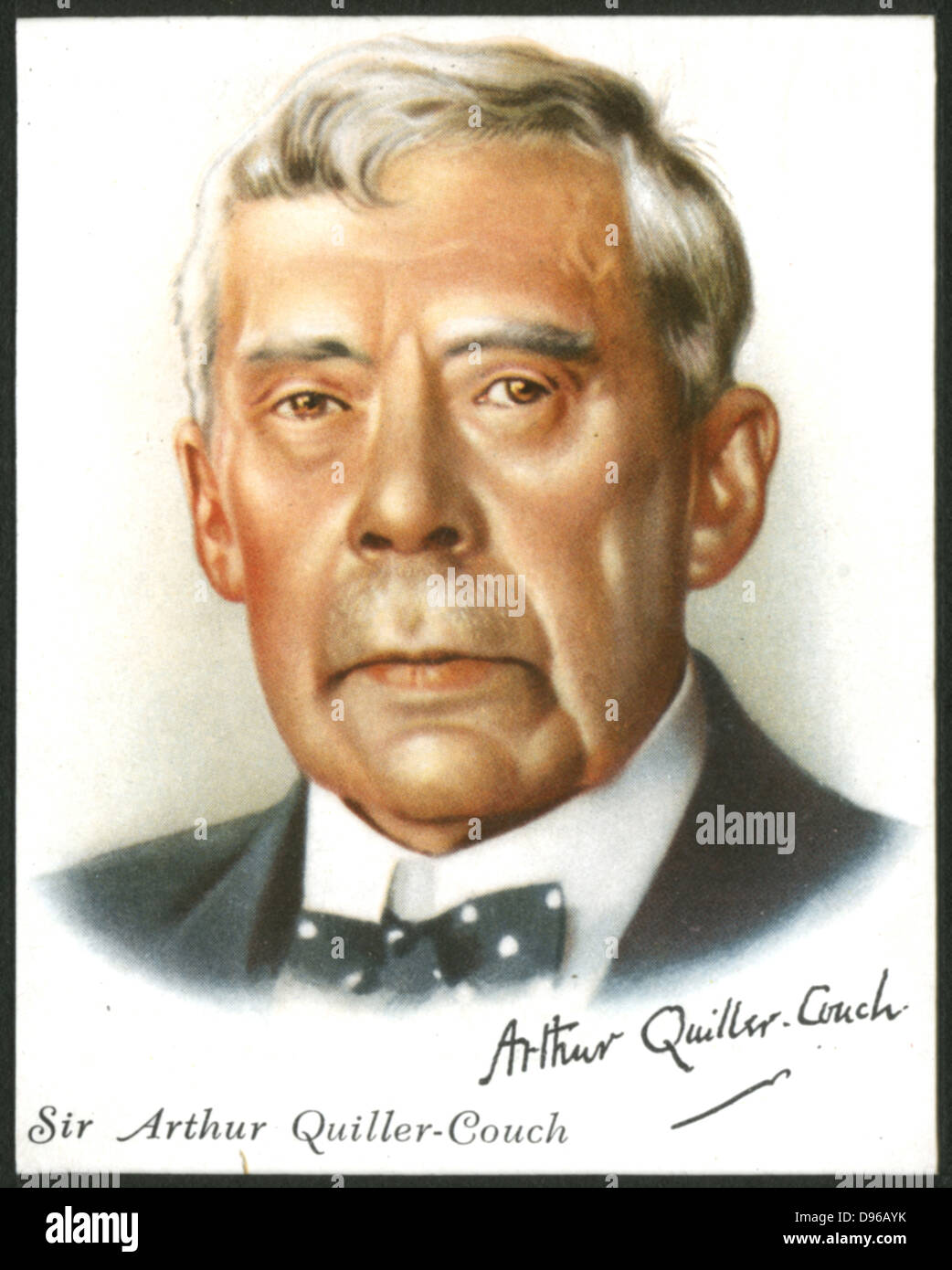 Arthur Quiller-Couch (1863-1944) uomo inglese di lettere. Professore di letteratura inglese a Cambridge dal 1912. Card pubblicato 1912. Foto Stock