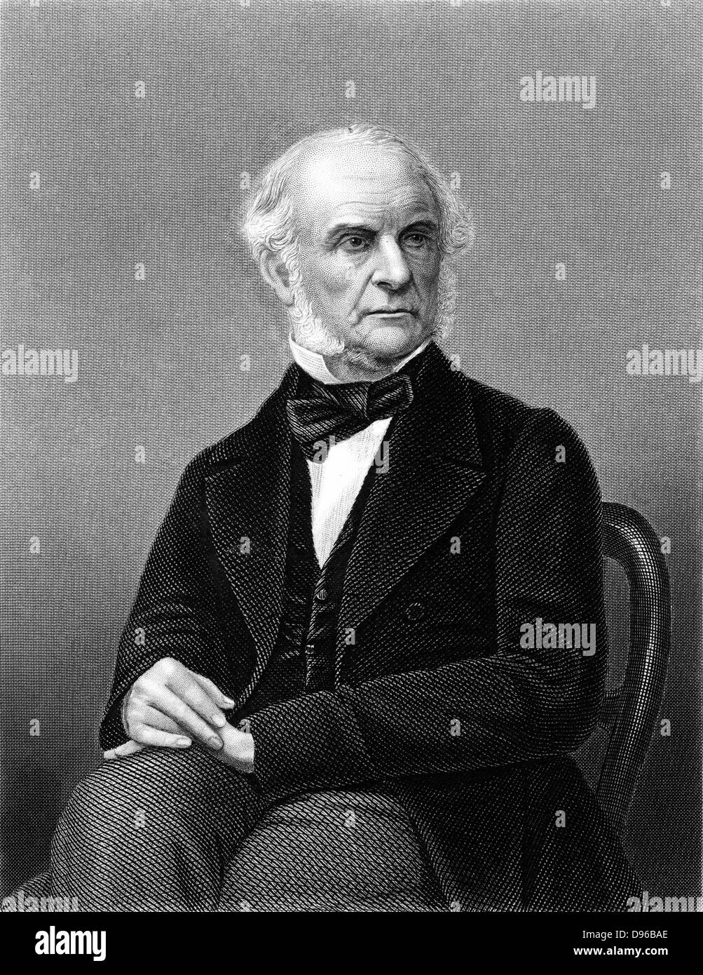 William Ewart Gladstone (1809-1898) liberale britannico più. Pubblicato da incisione c1870. Foto Stock