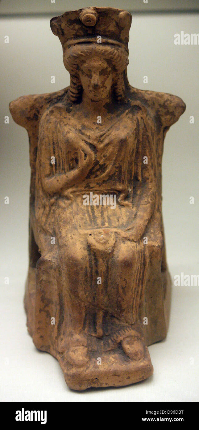 Una guarigione Dio per la lotta contro la peste. Con la peste uccide molte persone in sovraffollamento della città di Atene durante la Guerra del Peloponneso il culto del dio di guarigione Asclepio divenne presto popolare. In 420/19 BC un santuario di Asclepio e Hygeia, la dea della salute. Foto Stock