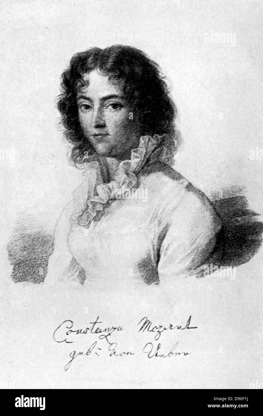 Constanza Mozart, 1783. Nato Constanza Weber, sposò Wolfgang Amadeaus Mozart nel 1783. Foto Stock