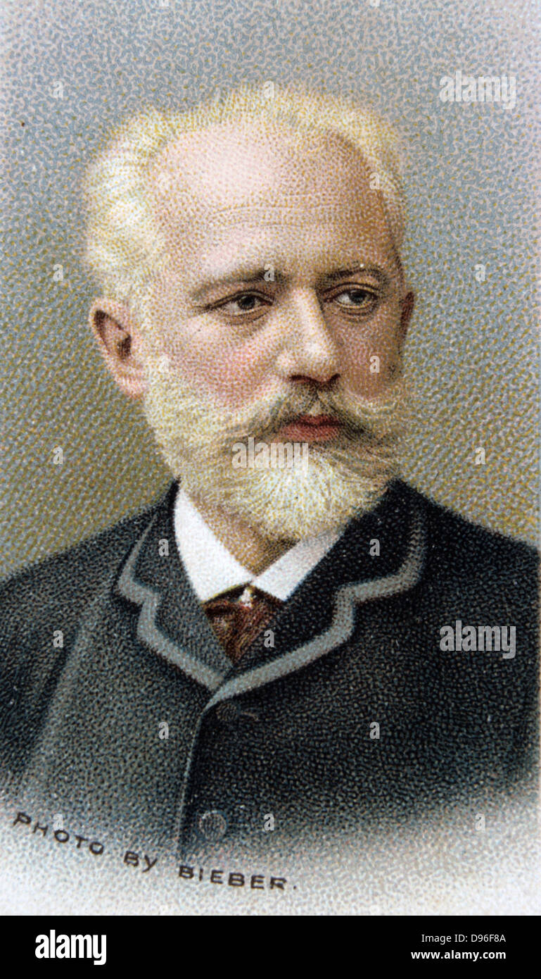 Piotr Ilyich (1840-1893) Tchaikovsky compositore russo. Dalla scheda pubblicato 1912. Chromolithograph Foto Stock