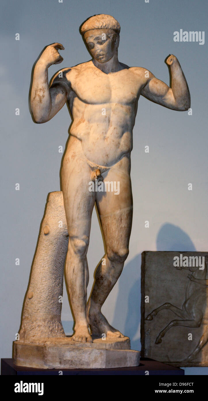 "I Giardini di Kew Hermes'. Statua di Hermes, il dio patrono della palestra. Roman, I secolo d.c. copia di un originale greco da 330-300 A.C. Foto Stock