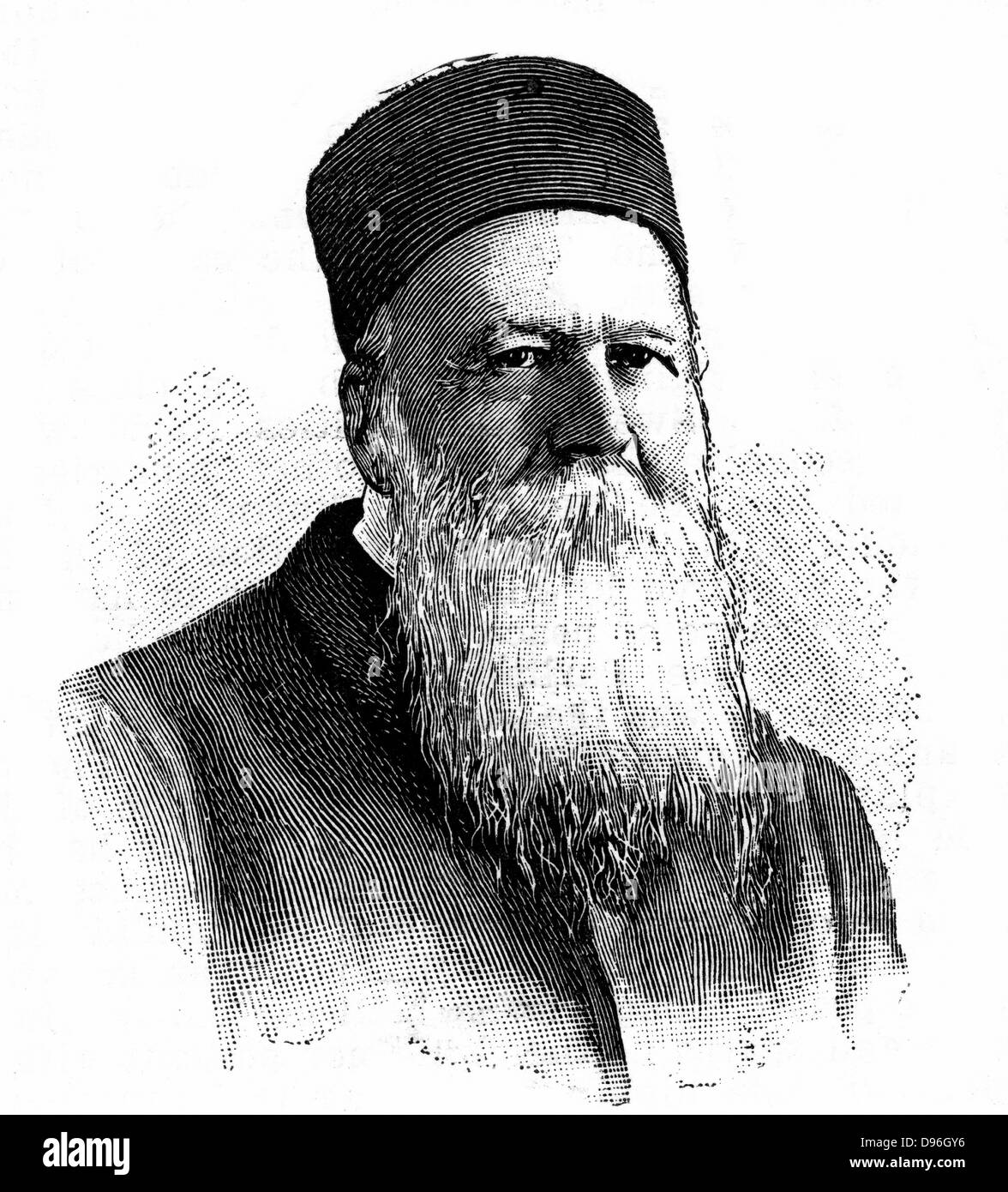 Jean Henri Dunant (1828-1910) Svizzera filantropo, 1902. Dunant ha ispirato la fondazione della Croce Rossa Internazionale dopo la battaglia di Solferino (1859) e avviato la conferenza che ha formulato la Convenzione di Ginevra (1864). Nel 1901 egli ha condiviso il primo premio Nobel per la pace con la Frédéric Passy l'economista francese e scrittore. Incisione. Foto Stock