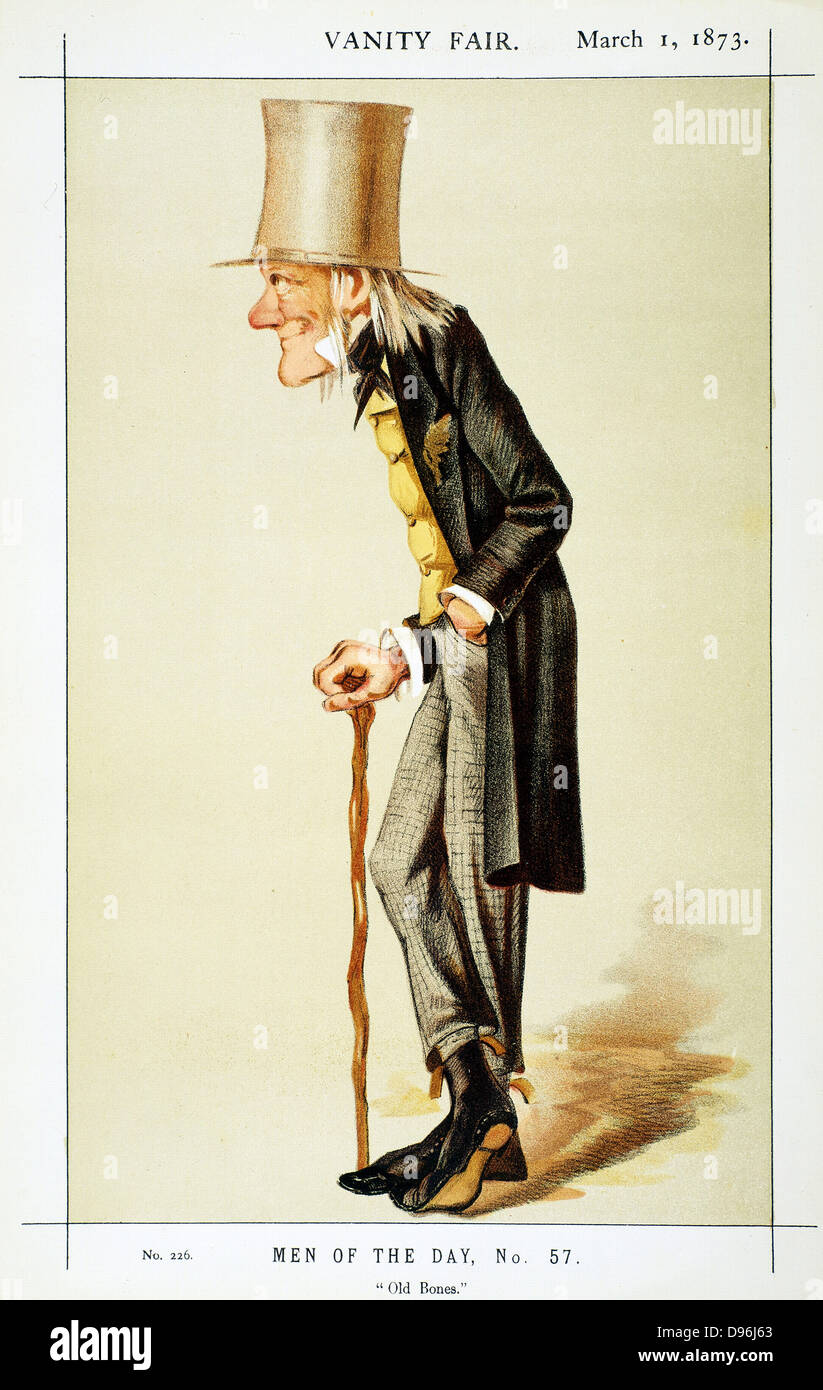 Richard Owen (1804-1892) British zoologo. Avversario di Charles Darwin e la teoria dell'evoluzione per selezione naturale. Cartone animato da "Vanity Fair", Londra, marzo 1873. Foto Stock