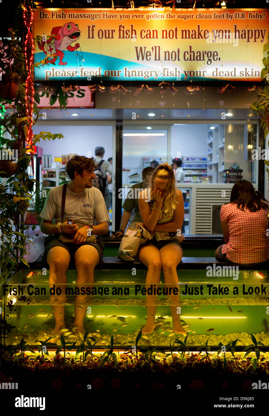 Pesce spa, Angkor, Thailandia Foto Stock