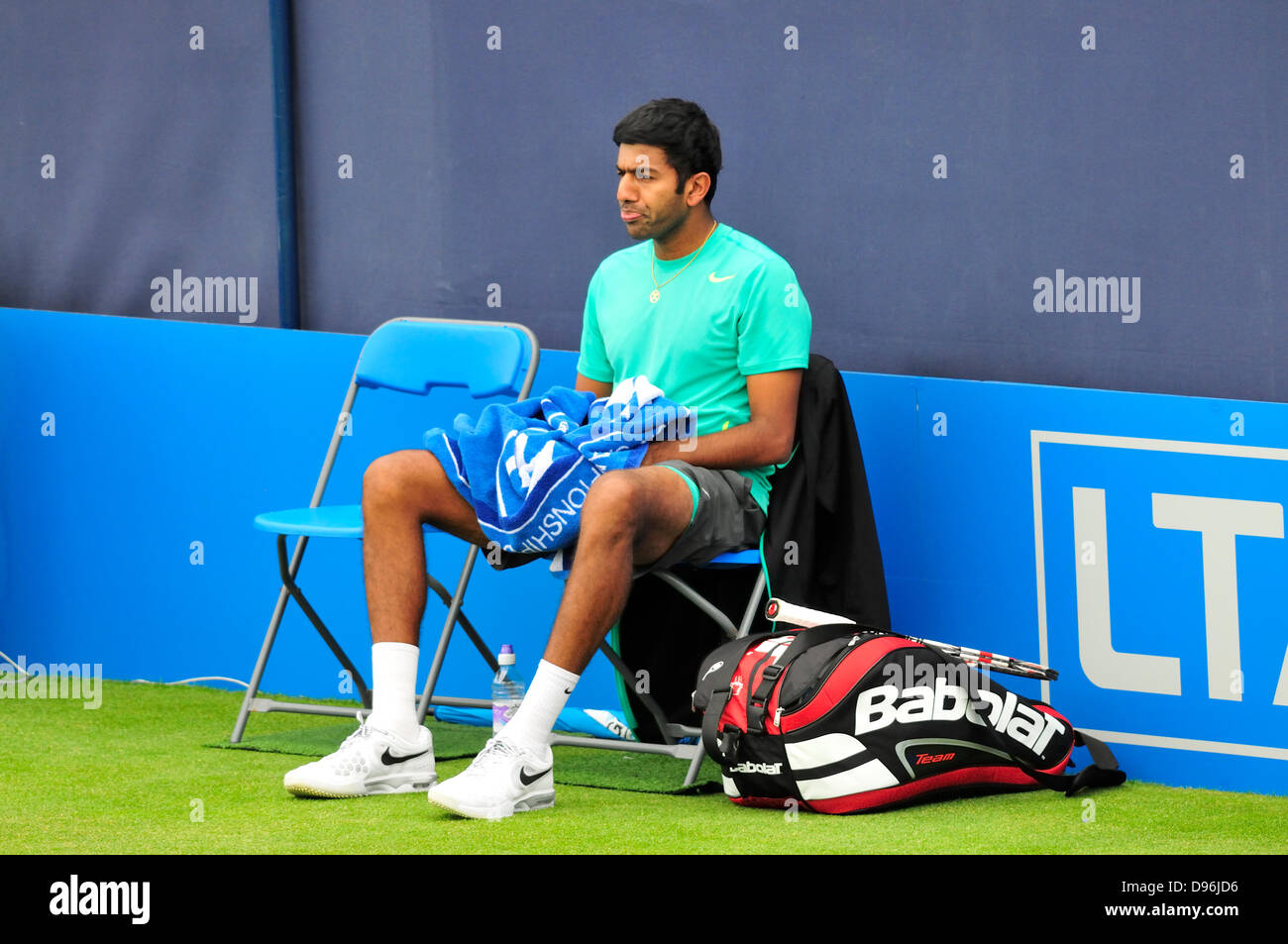 Rohan Bopanna (India) a Aegon Tennis Championship, Regine Club di Londra. Il 12 giugno 2013. Foto Stock