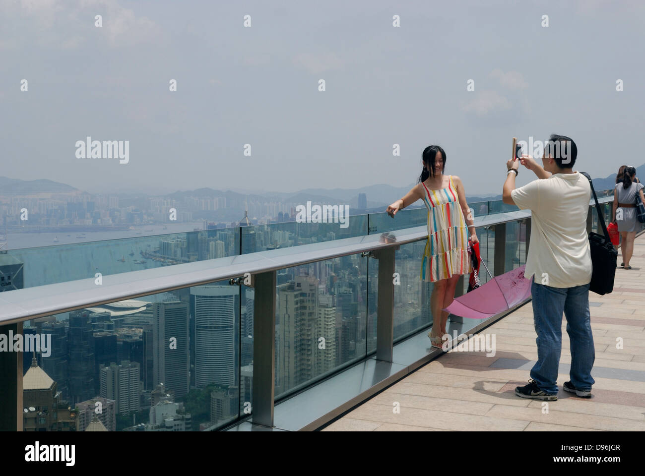 I turisti al picco, Hong Kong Cina. Foto Stock