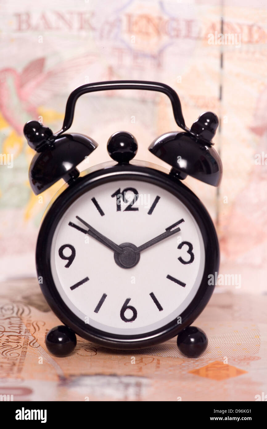 Sveglia su dieci pound nota Foto Stock