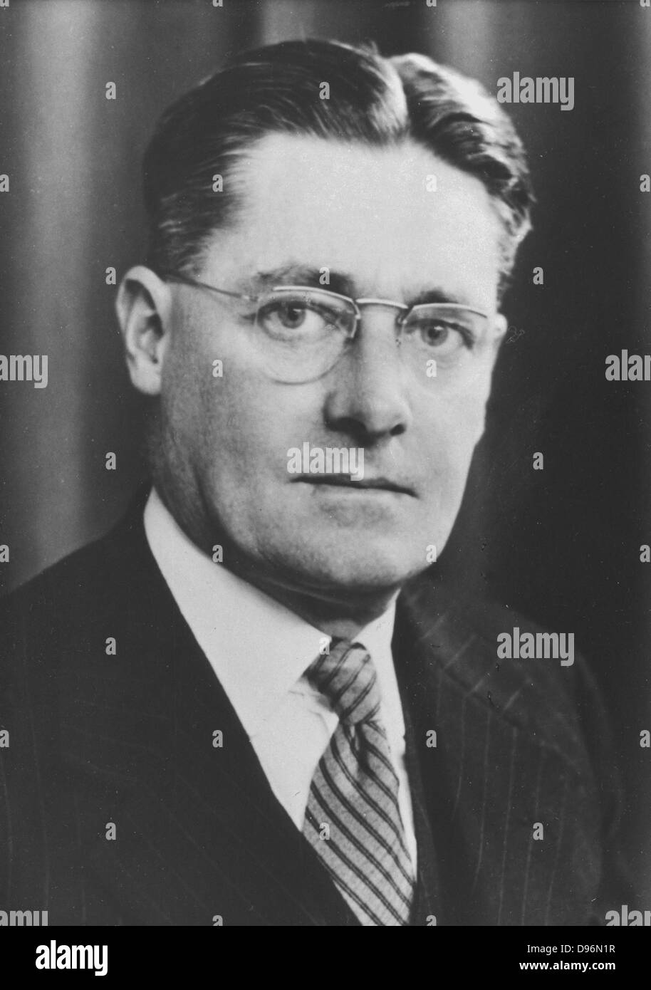 Howard Walter Florey (1898-1968) patologo australiano: isolamento e purificazione di penicillina. Condiviso il premio Nobel per la medicina e fisiologia con Fleming e catena in 1945. Foto Stock
