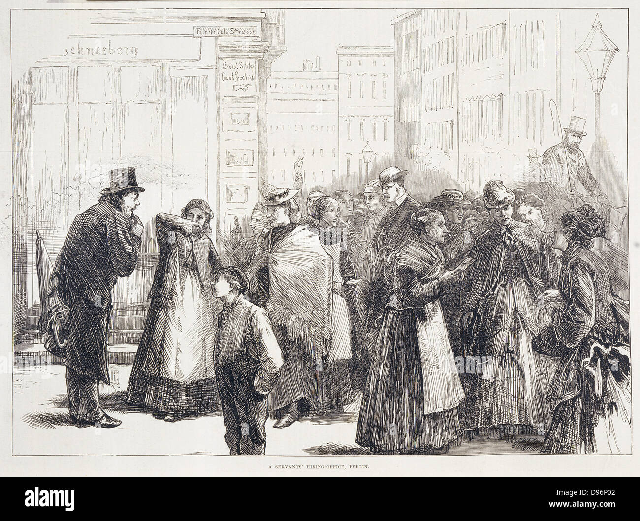 Servo Affitto Ufficio, Berlino. Da 'l'Illustrated London News' , Londra, 28 novembre 1874. Foto Stock