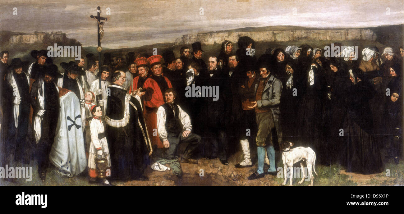 Funerale a Ornans' c1844. Gustave Courbet (1819-1877), pittore francese. Foto Stock Funerale a Ornans' c1844. Gustave Courbet (1819-1877), pittore francese. Foto Stock