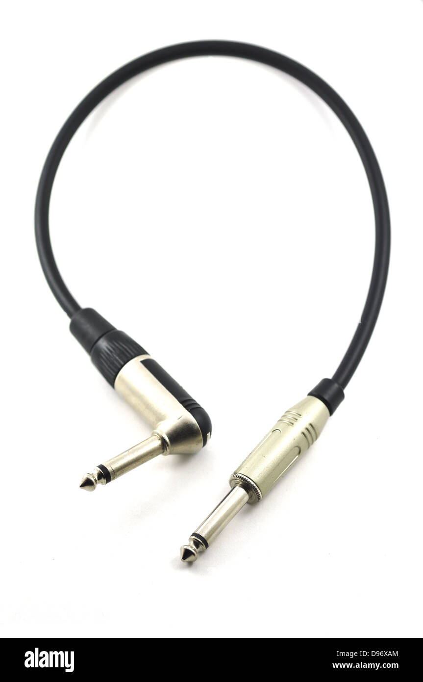 Chitarra elettrica plug Foto Stock