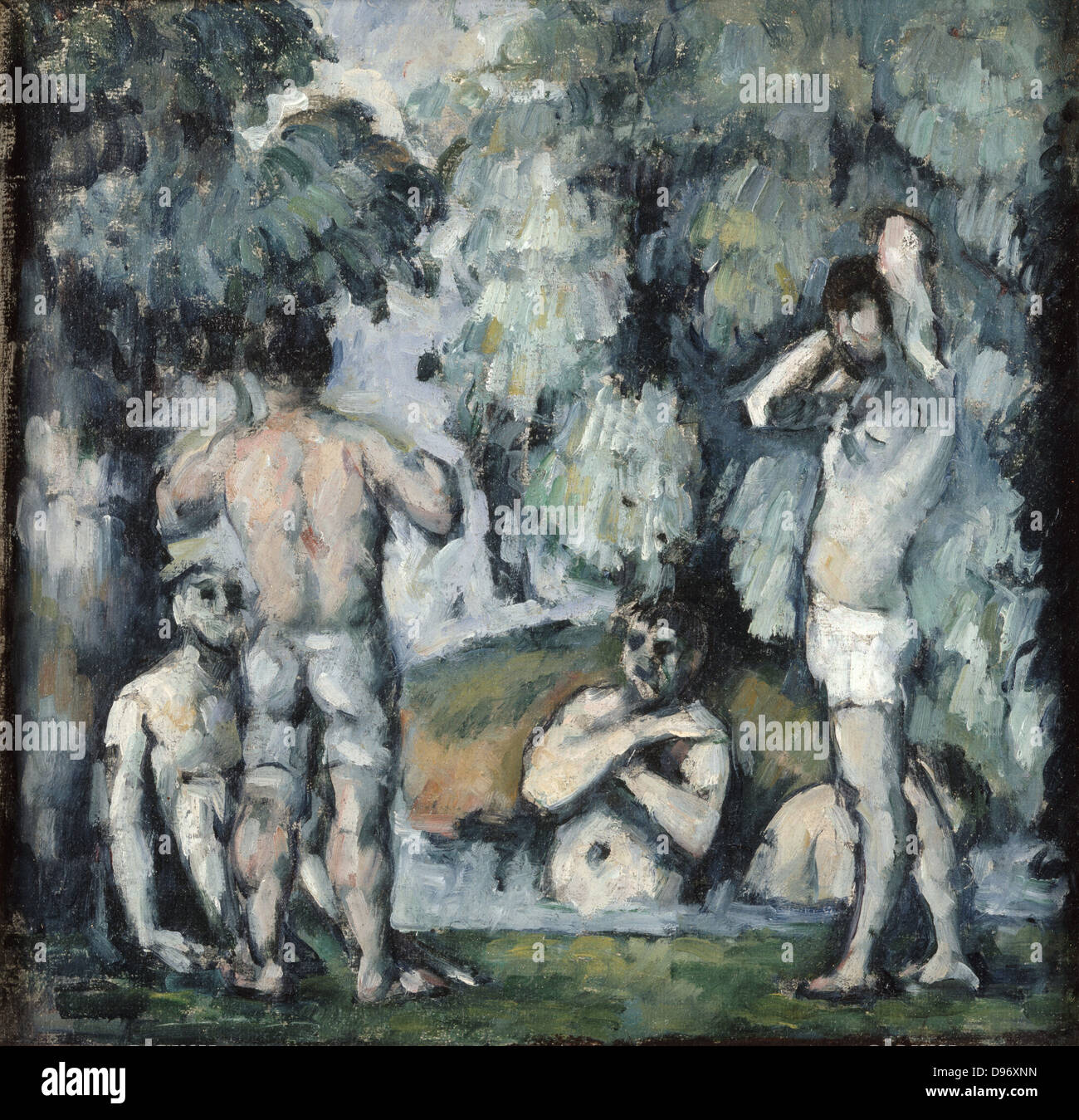 Baigners" 1892-1894. Paul Cezanne (1839-1906) artista francese. Olio su tela. Foto Stock