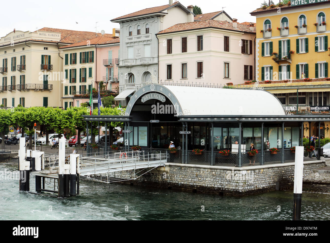 Bellagio sulle rive del lago di Como in Italia settentrionale Foto Stock