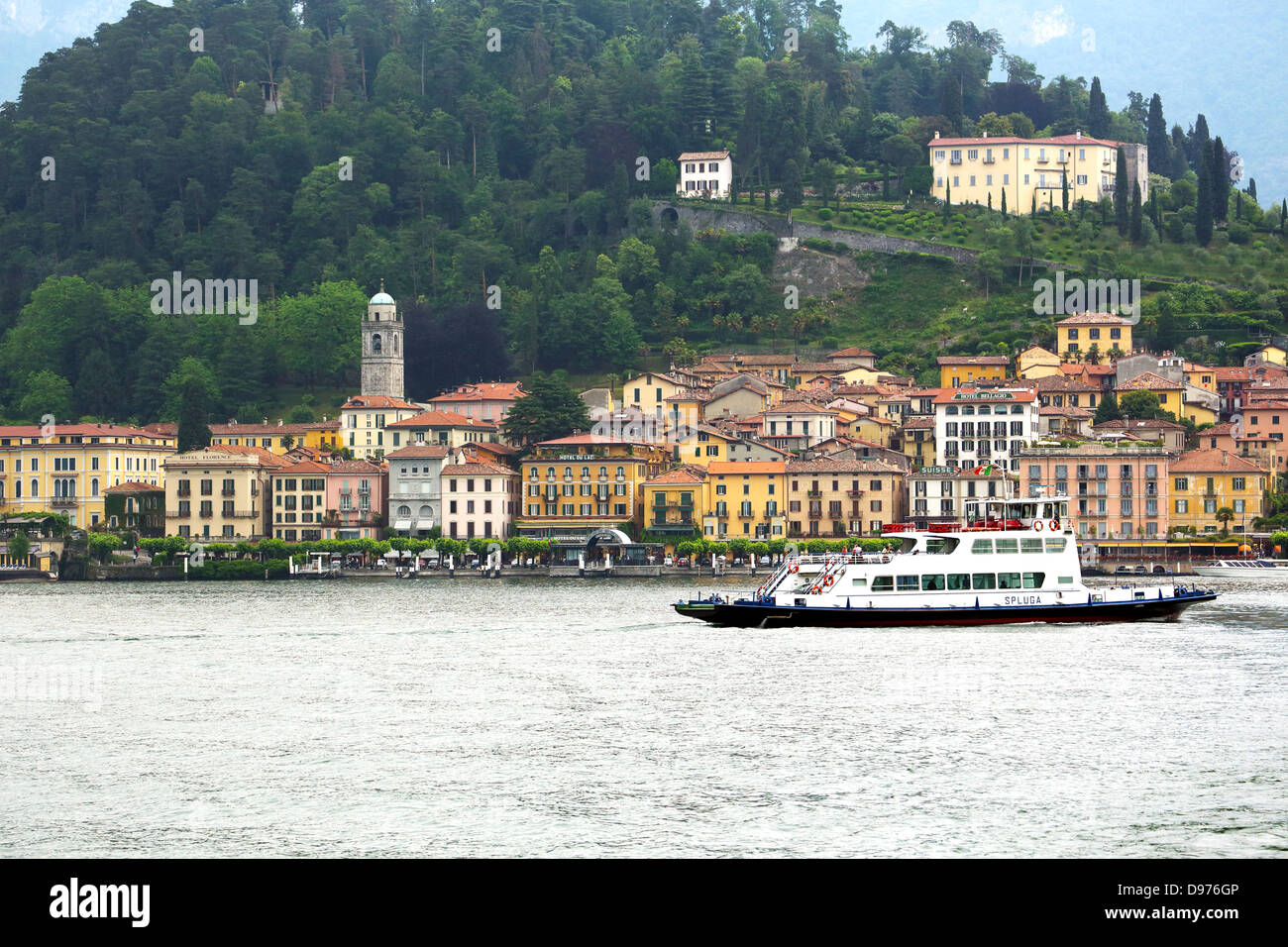 Bellagio sulle rive del lago di Como in Italia settentrionale Foto Stock