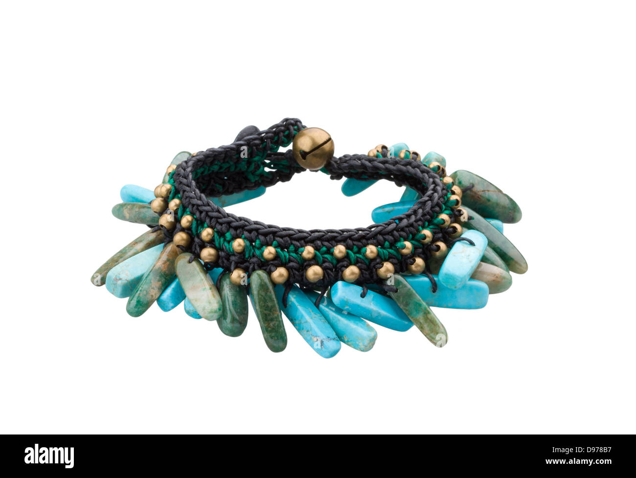 Un simpatico braccialetto gemma decorata da CAMPANA OTTONE Foto Stock