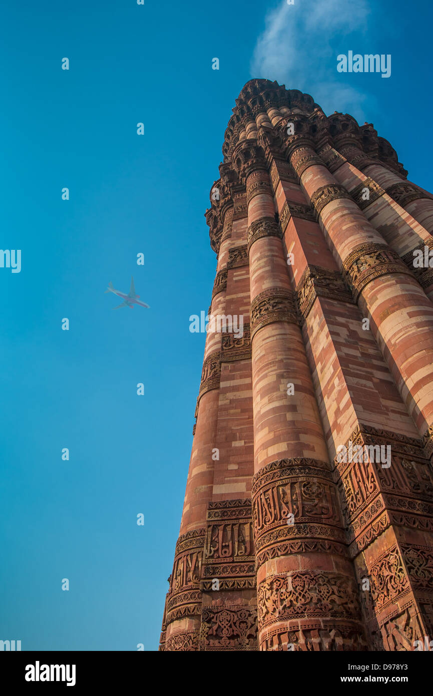 Qutub Minar torre, Delhi, India Foto Stock