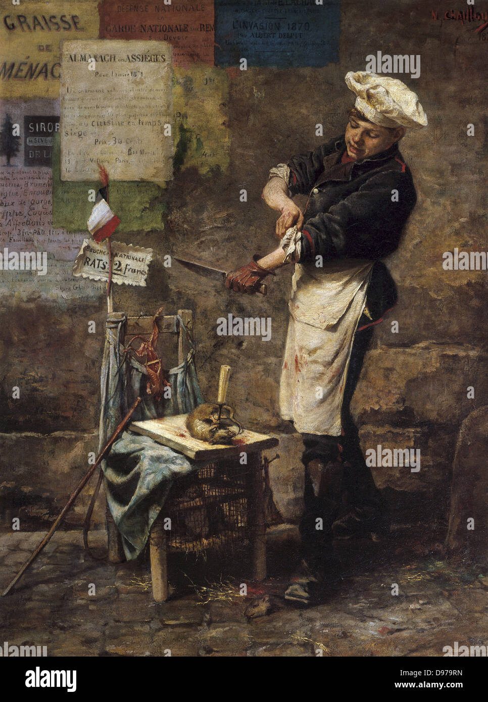 Narcisse Chaillou il fornitore di ratto durante l'Assedio di Parigi nel 1870 1870 Museo Carnavalet - Parigi Foto Stock