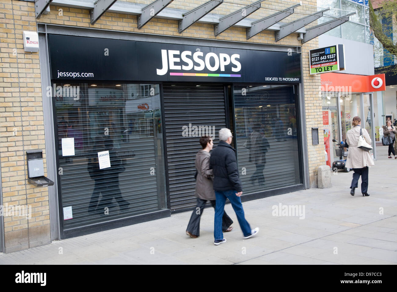 Chiuso il negozio Jessops Swindon, Wiltshire, Inghilterra, Regno Unito Foto Stock