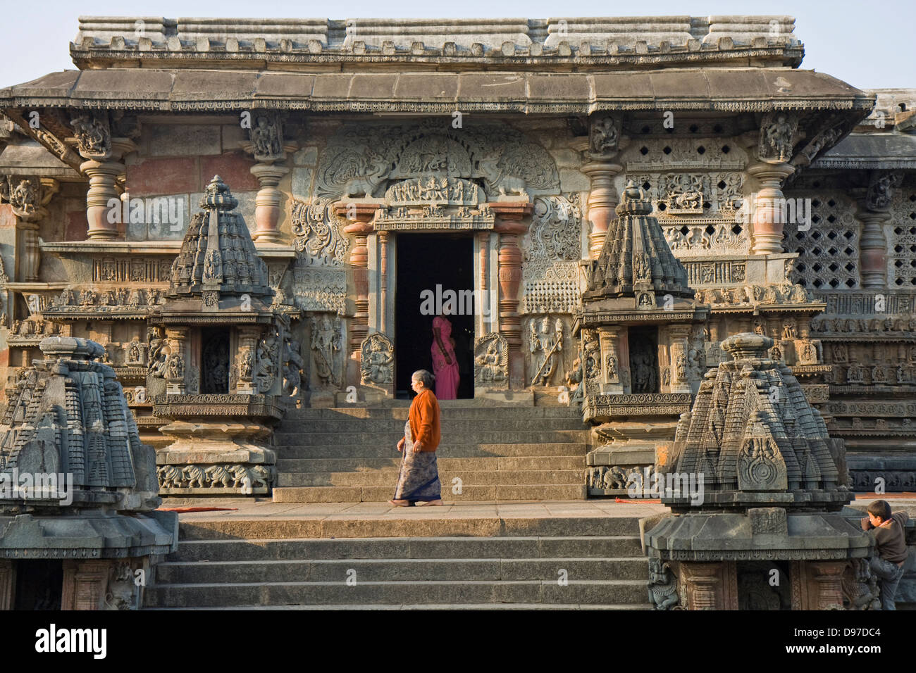 Asia, India, Karnataka, Belur, Tempio di Chennakeshava Foto Stock