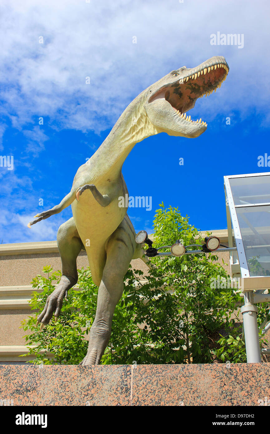 Dinosauro a Drumheller Tyrrell Museum Foto Stock