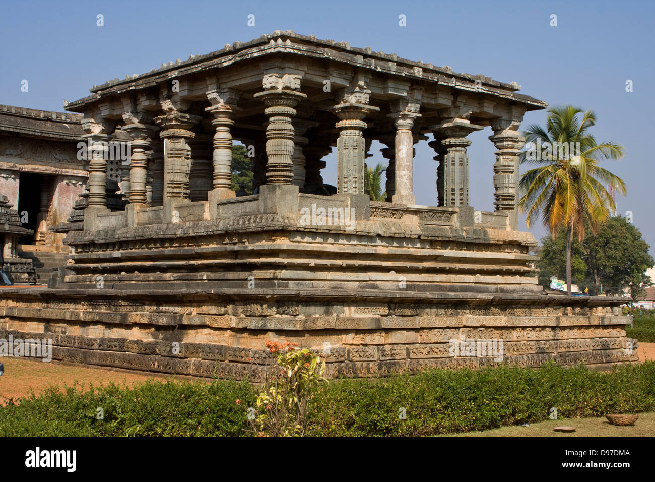 Asia, India, Karnataka, Halebid, Tempio di Hoysalesvara Foto Stock
