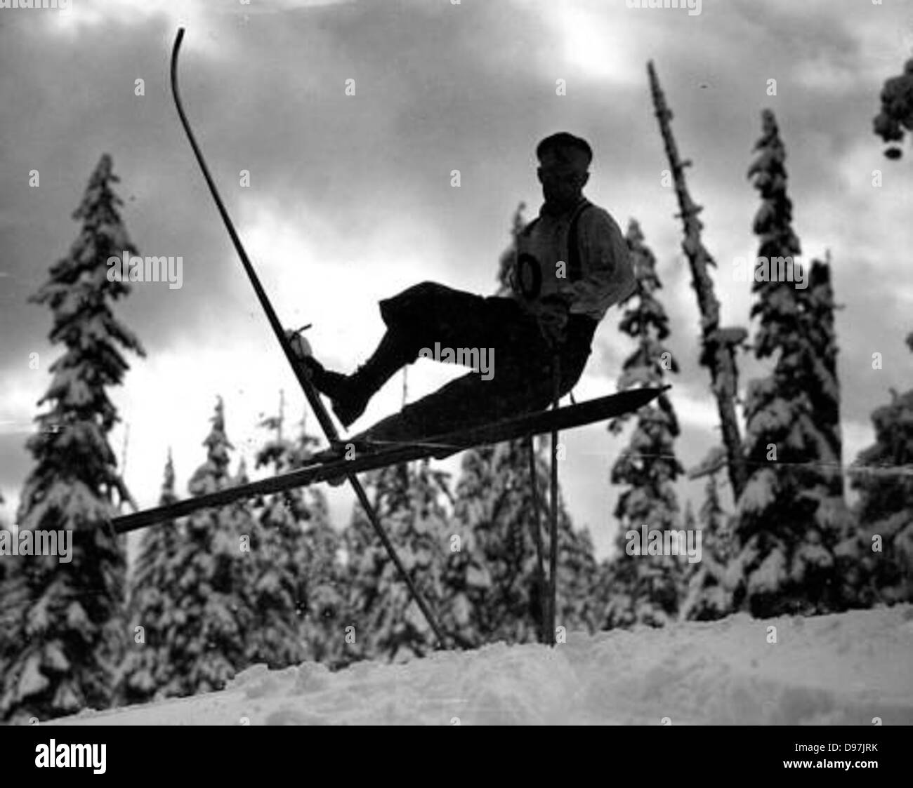Cross country sciatore, probabilmente le Cascade Mountains Foto Stock