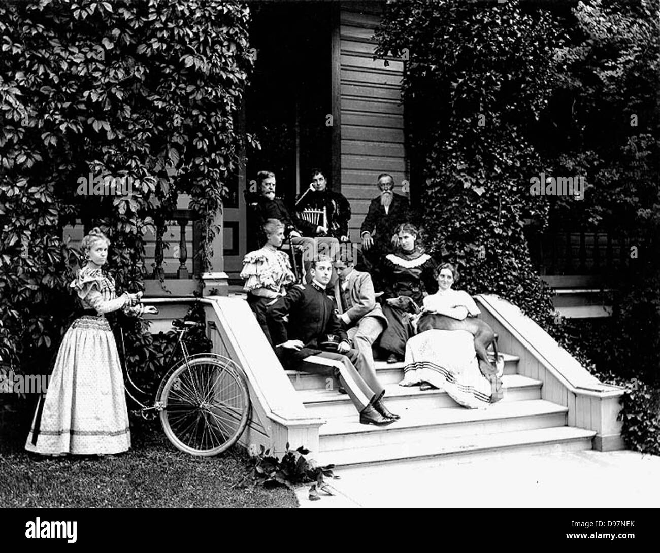 Col. T.M. Anderson e famiglia, caserma di Vancouver, Washington Foto Stock