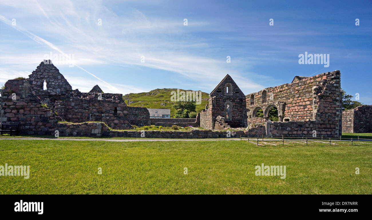 Iona Convento Giardino a Baile Mor sull'Isola di Iona nelle Ebridi Interne di Scozia Foto Stock