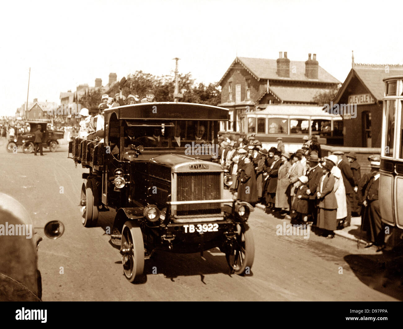 Cleveleys Victoria Road probabilmente 1920s Foto Stock