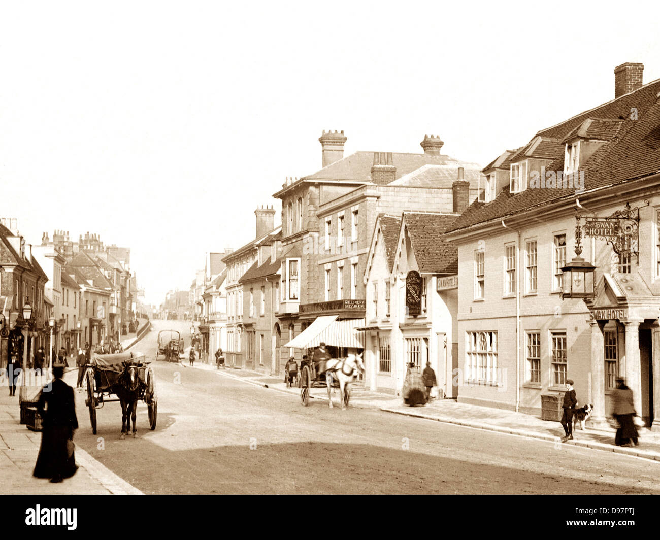 Alton High Street primi 1900s Foto Stock
