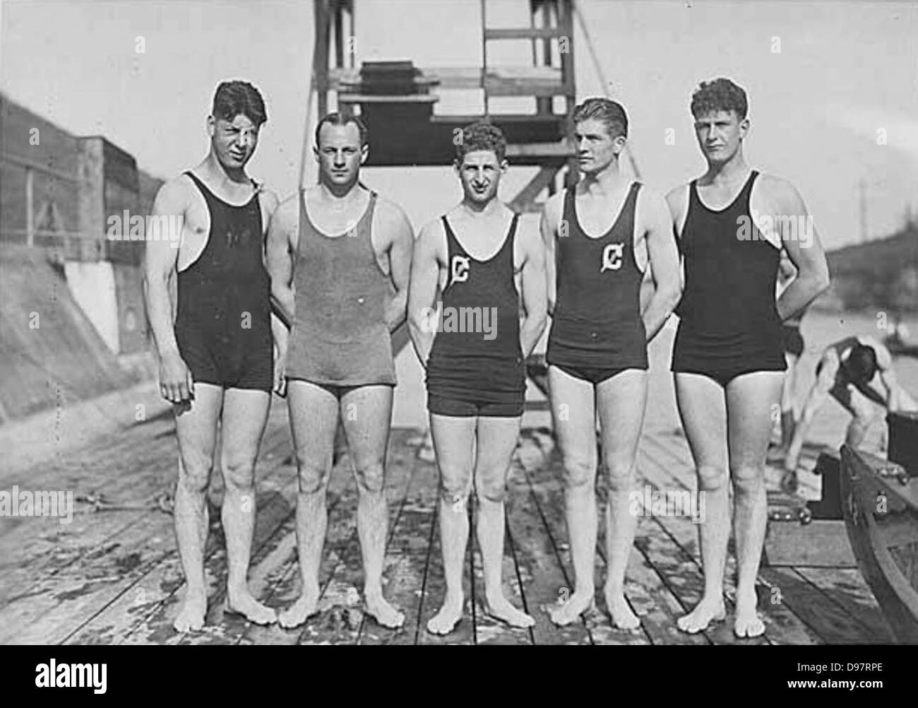 Nella squadra di nuoto, Università di Washington, 1921 Foto Stock