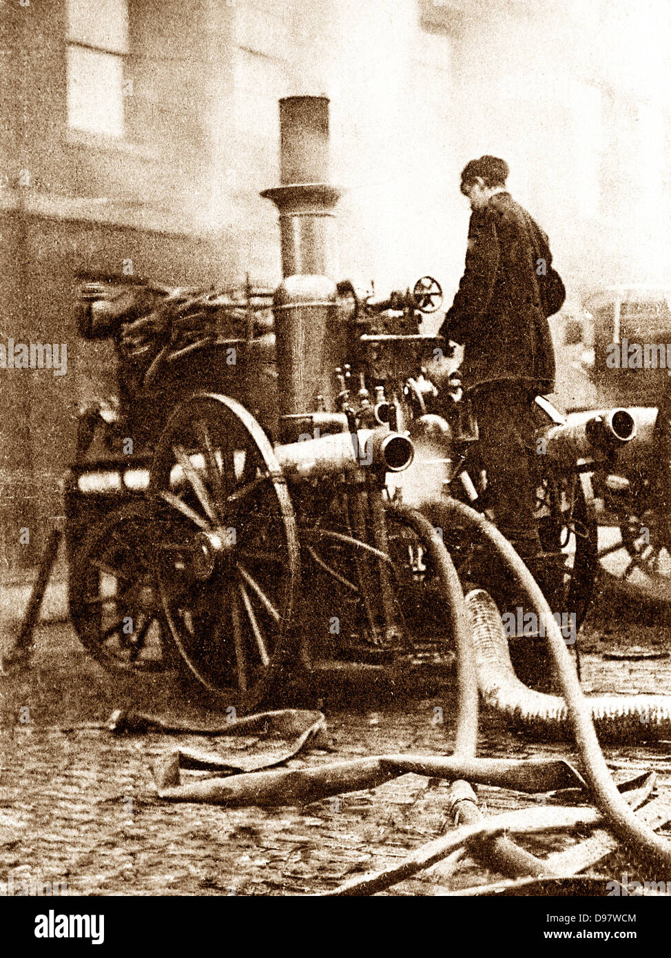 Leeds Il grande incendio del 1906 Foto Stock
