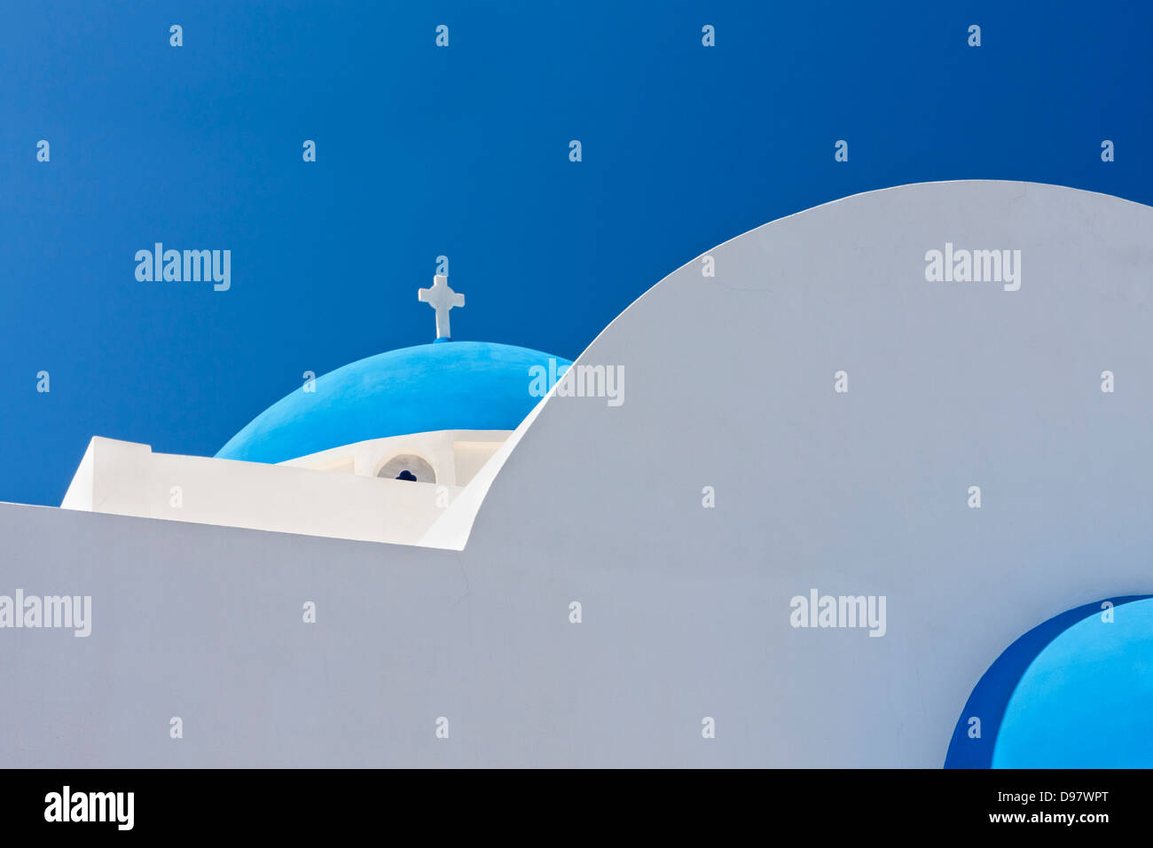 Santorini.bellissima architettura cicladica. Foto Stock